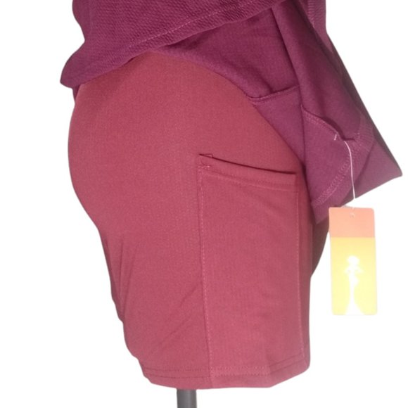 Werna Vogue Underwear Burgundy Pleated Skort Size Large - Picture 10 of 10